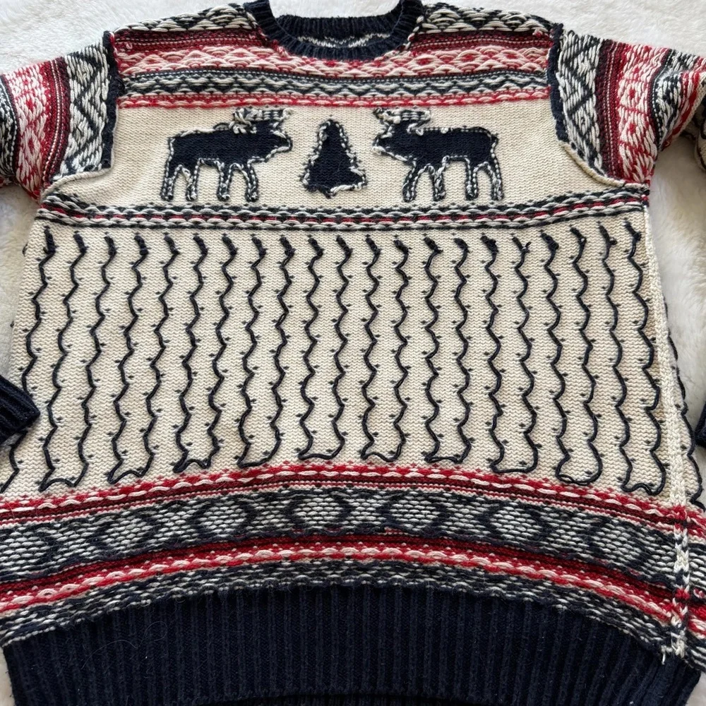 Polo Ralph Lauren Nordic Moose Christmas Sweater Men’s L-XL Wool Blend Holiday